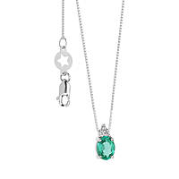 collana Diamante, Smeraldo gioiello Comete Fantasia Di Colore caratura 0,02ct GLB 1572