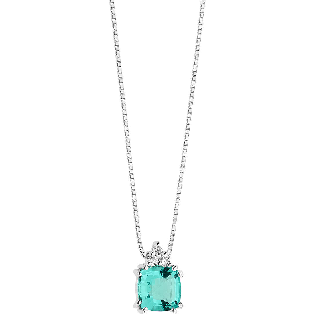 collana Diamante, Smeraldo gioiello Comete Storia di Luce caratura 0,03ct GLB 1514