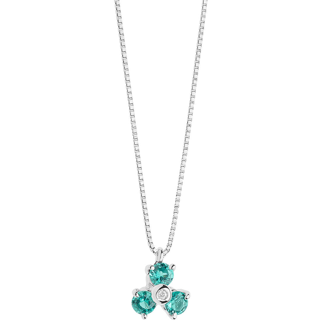 collana Diamante, Smeraldo gioiello Comete Storia di Luce caratura 0,10ct GLB 1509