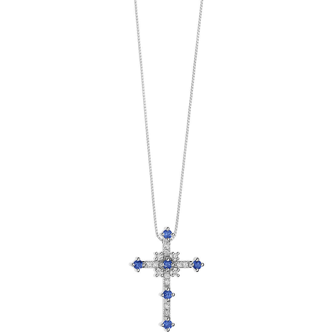 collana Zaffiro, Diamante gioiello Comete Costellation caratura 0,07ct GLB 1498