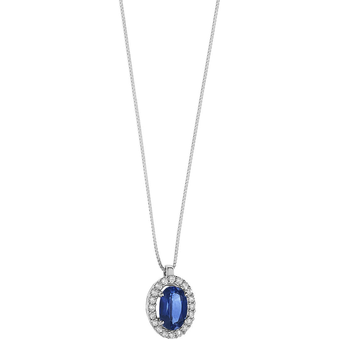collana Zaffiro, Diamante gioiello Comete Storia di Luce caratura 0,08ct GLB 1434