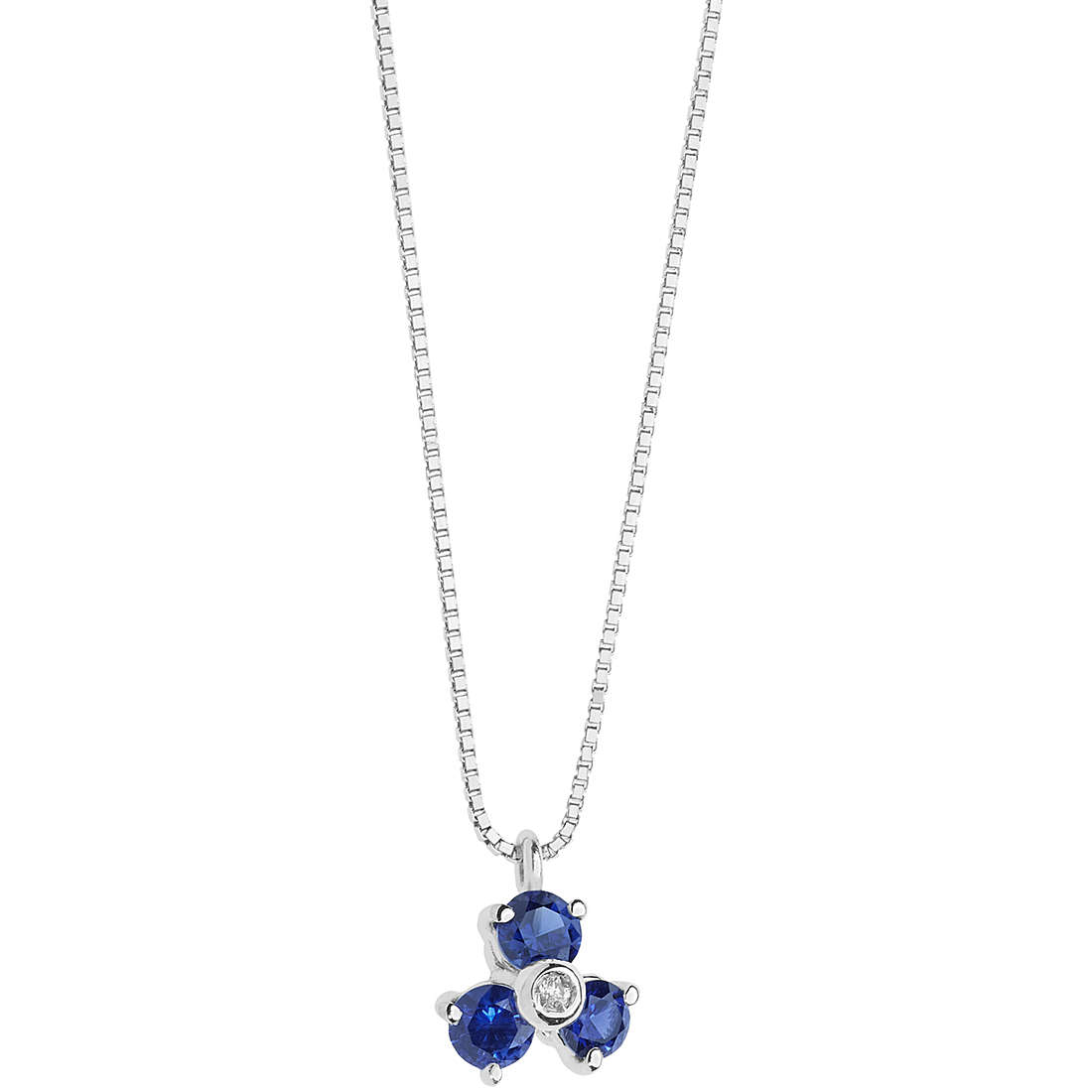 collana Zaffiro, Diamante gioiello Comete Storia di Luce caratura 0,10ct GLB 1510