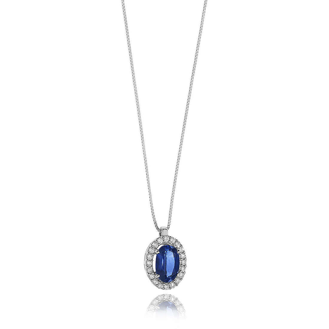 collana Zaffiro, Diamante gioiello GioiaPura Oro e Diamanti caratura 0,11ct GIPCZ34