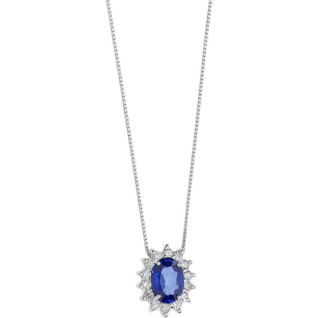 collana Zaffiro, Diamante gioiello GioiaPura Oro e Diamanti caratura 0,15ct GIPCZ10