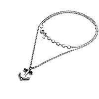 necklace man jewellery Cesare Paciotti Sculpted Anchors JPCL1445B