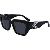 occhiali da sole Calvin Klein Jeans neri forma Quadrata CKJ23608S5417001