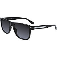 occhiali da sole Calvin Klein Jeans neri forma Rettangolare 471015618001