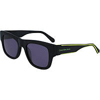 occhiali da sole Calvin Klein Jeans neri forma Rettangolare CKJ22637S5221002