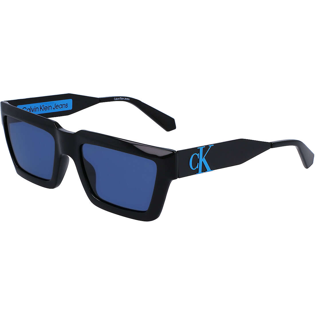 occhiali da sole Calvin Klein Jeans neri forma Rettangolare CKJ22641S5419001