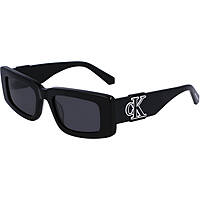 occhiali da sole Calvin Klein Jeans neri forma Rettangolare CKJ23609S5221001