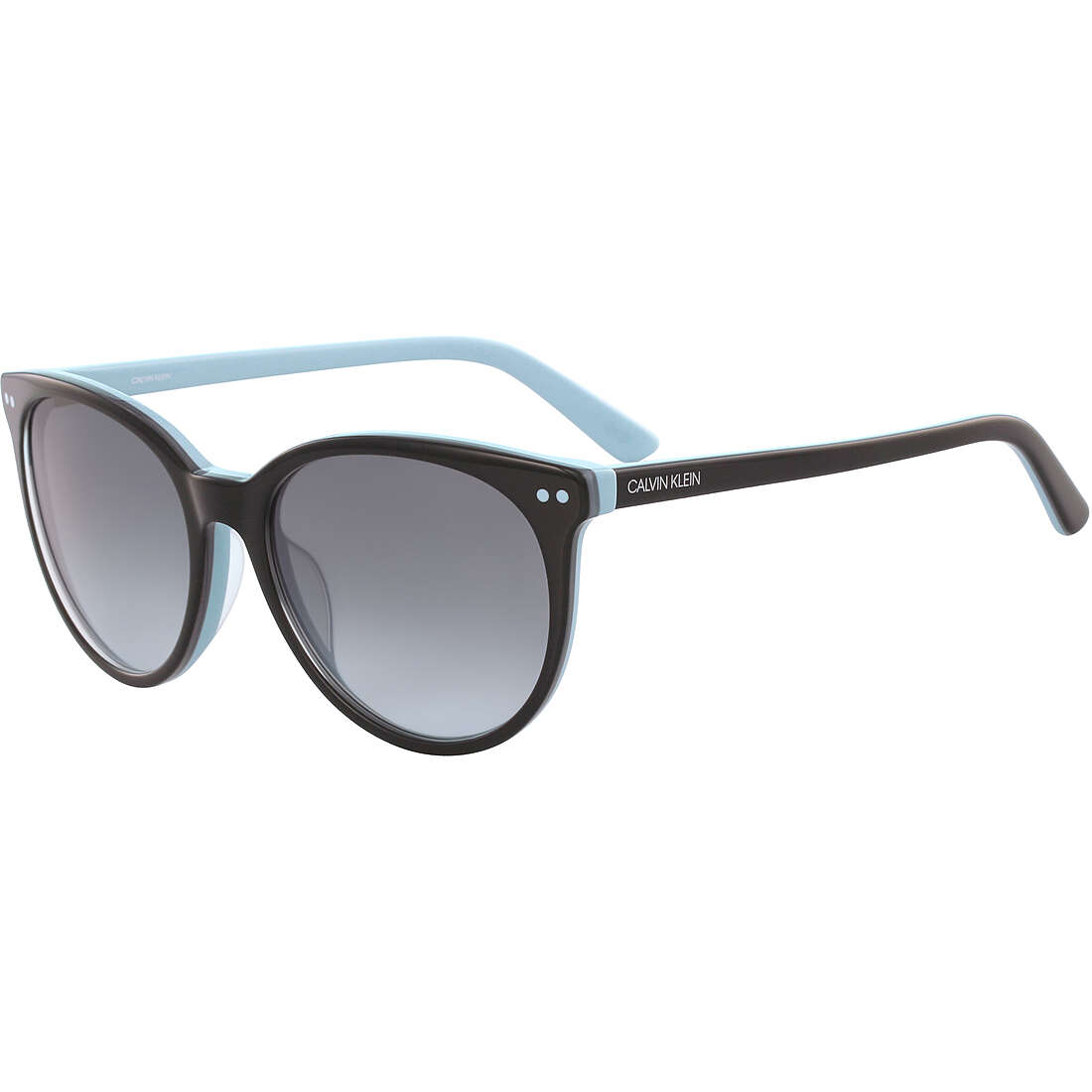 occhiali da sole Calvin Klein neri forma Tonda 380275518004