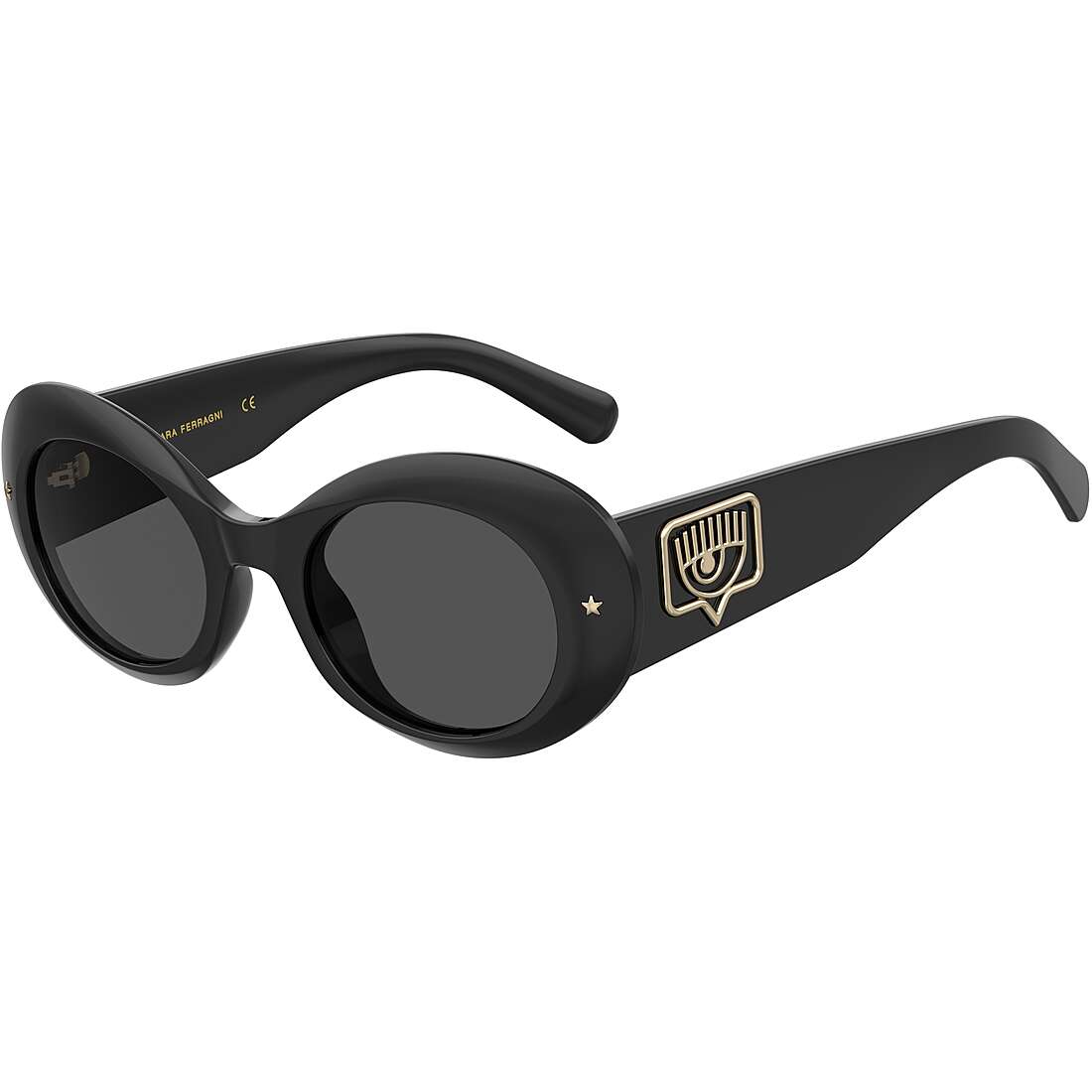 occhiali da sole Chiara Ferragni neri forma Ovale 20496180750IR