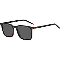 occhiali da sole Hugo neri forma Rettangolare 205049OIT54IR