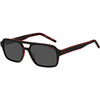 occhiali da sole Hugo neri forma Rettangolare 205995OIT56IR