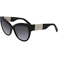 occhiali da sole Longchamp neri forma A farfalla 415235517001