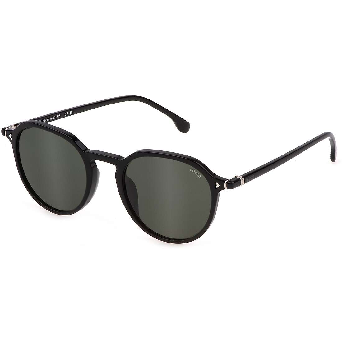 occhiali da sole Lozza neri forma Tonda SL43210700