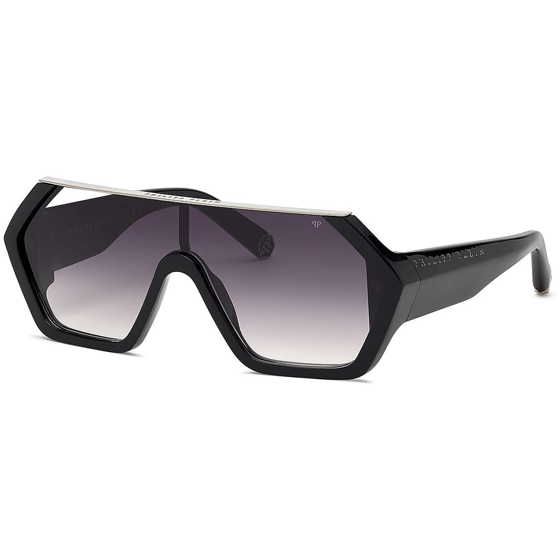 occhiali da sole Philipp Plein neri forma Mascherina SPP0470700