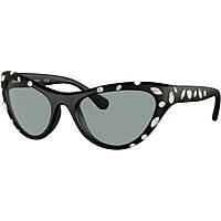 occhiali da sole Swarovski neri forma Cat Eye 5679529