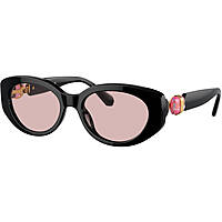 occhiali da sole Swarovski neri forma Cat Eye 5679532