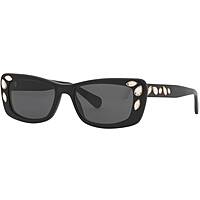 occhiali da sole Swarovski neri forma Rettangolare 5679545