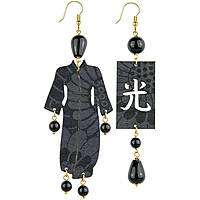 orecchini donna gioielli Lebole Maison Kimono KSY/G3/NERO