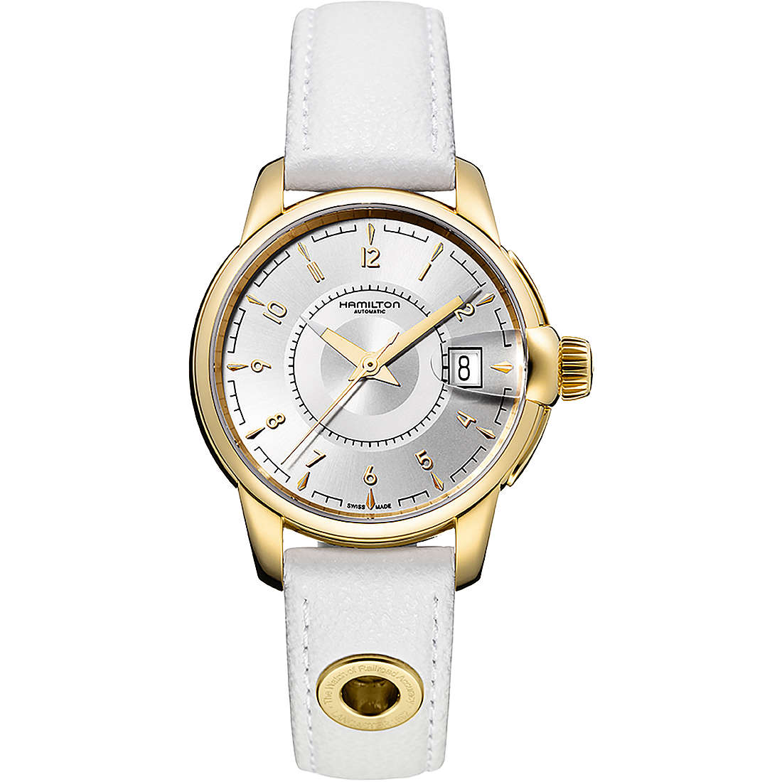 orologio automatico donna Hamilton Bianco H40445955