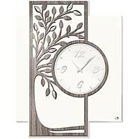 Grande orologio decorativo da parete per soggiorno sole argento - E01