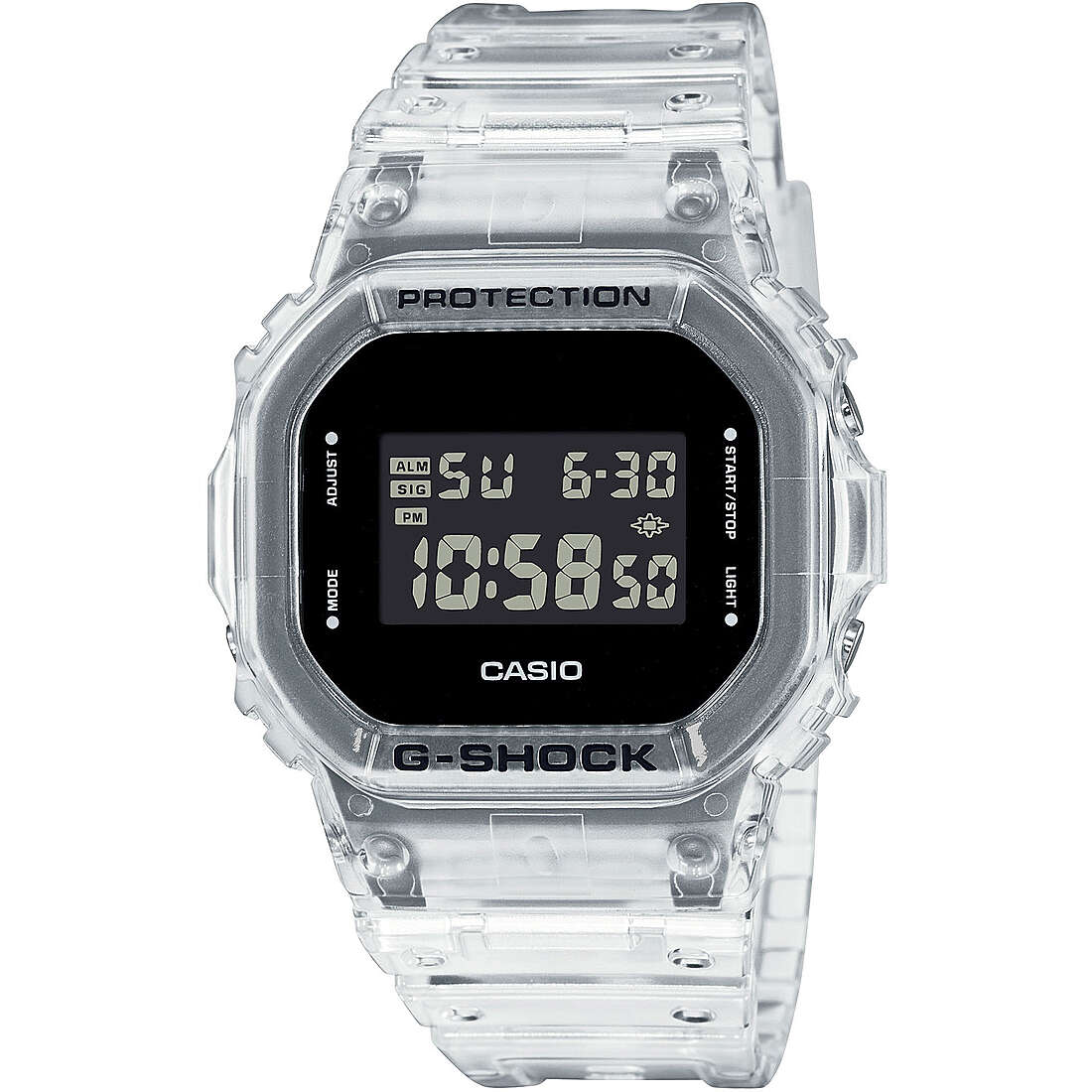 orologio G-Shock 5600-FACE Argentato/Acciaio multifunzione uomo DW-5600SKE-7ER