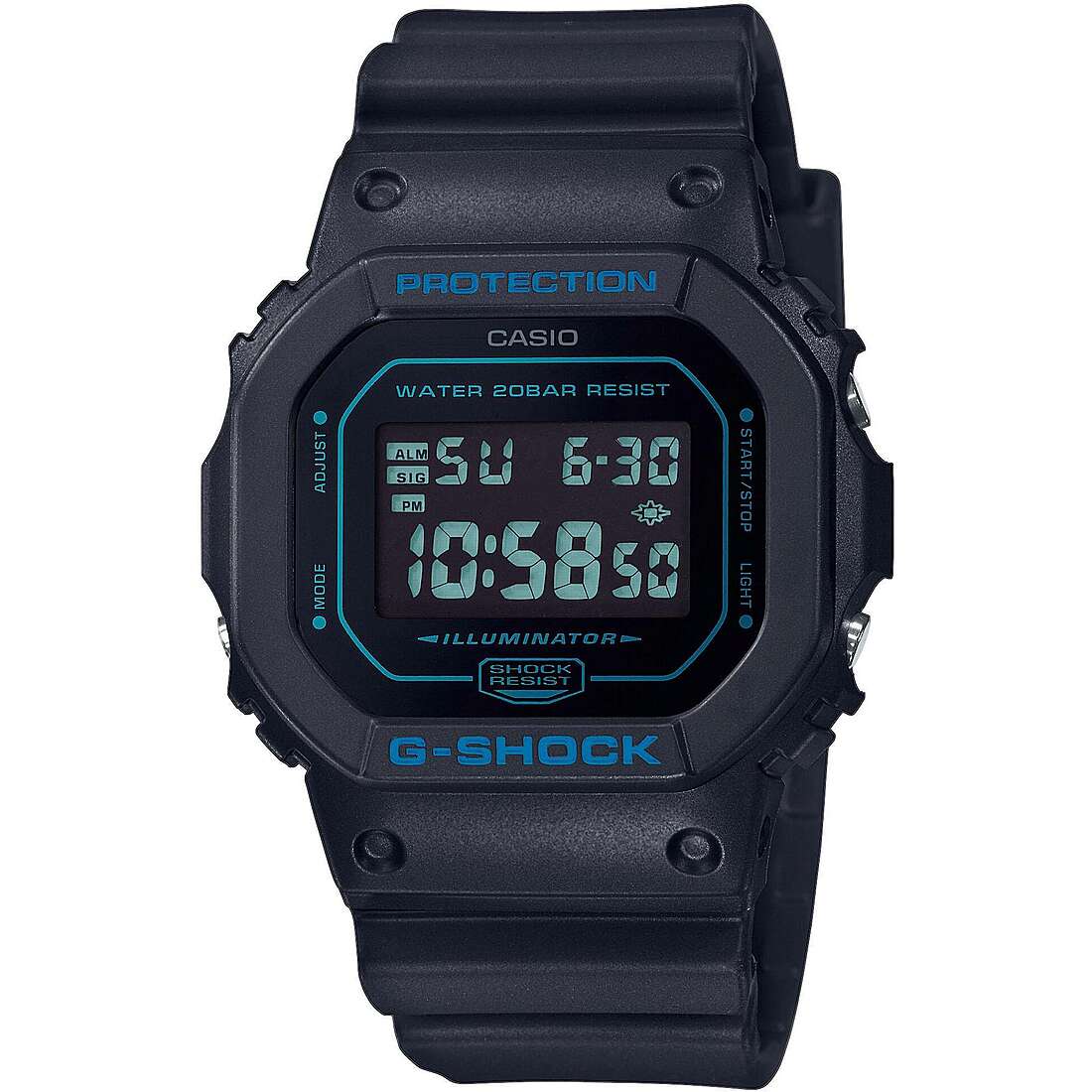 orologio G-Shock 5600-FACE Nero multifunzione uomo DW-5600BBM-1ER