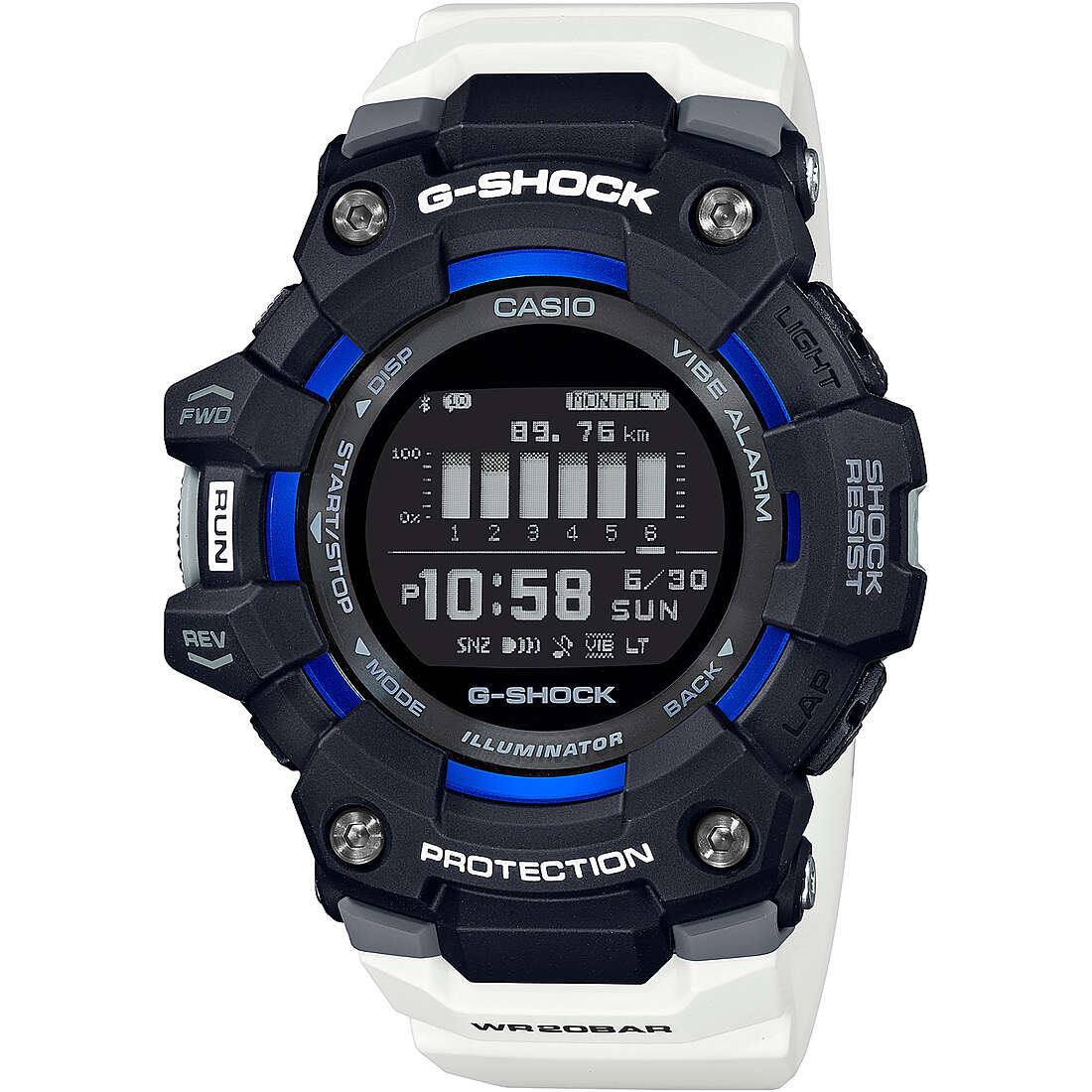 orologio G-Shock G-Squad Bianco multifunzione uomo GBD-100-1A7ER