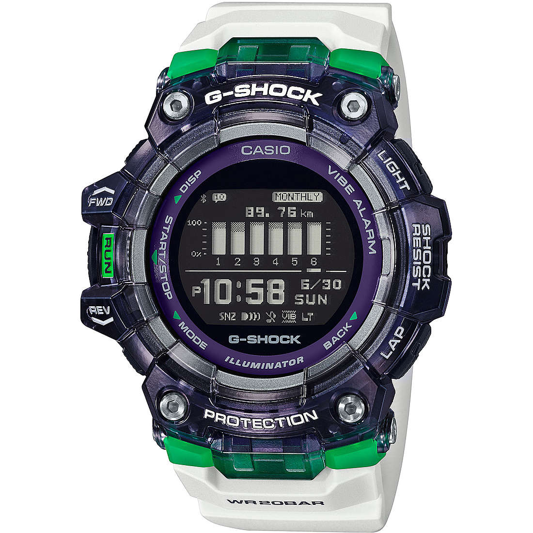 orologio G-Shock G-Squad Bianco multifunzione uomo GBD-100SM-1A7ER