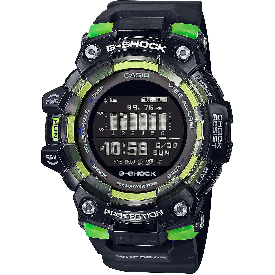 orologio G-Shock G-Squad Nero multifunzione uomo GBD-100SM-1ER