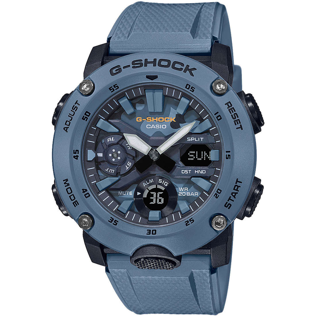 orologio G-Shock Gs Basic Azzurro multifunzione uomo GA-2000SU-2AER
