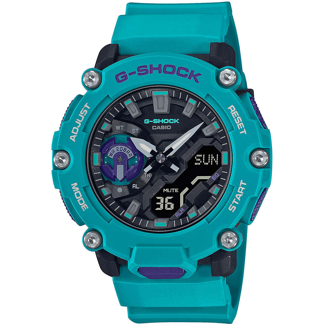 orologio G-Shock Gs Basic Azzurro multifunzione uomo GA-2200-2AER