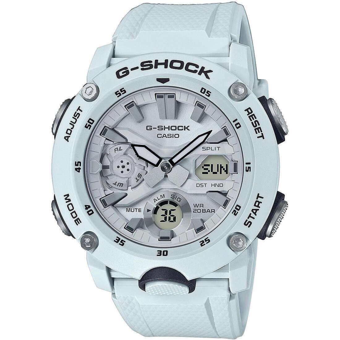 orologio G-Shock Gs Basic Bianco multifunzione uomo GA-2000S-7AER