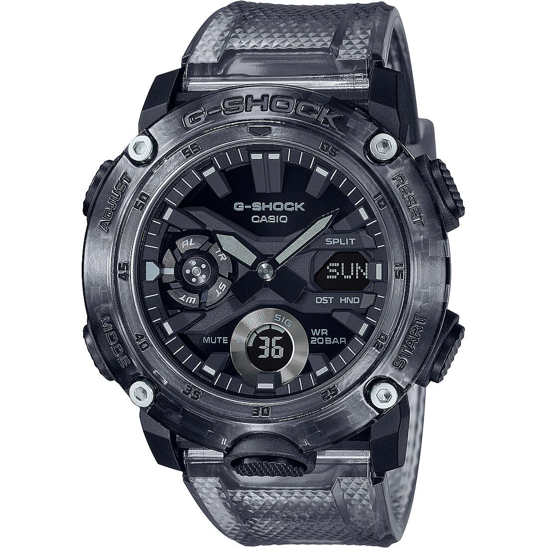 orologio G-Shock Gs Basic Grigio multifunzione uomo GA-2000SKE-8AER