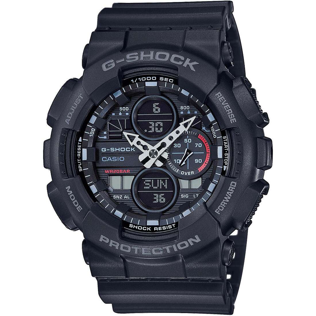 orologio G-Shock Gs Basic Nero multifunzione uomo GA-140-1A1ER