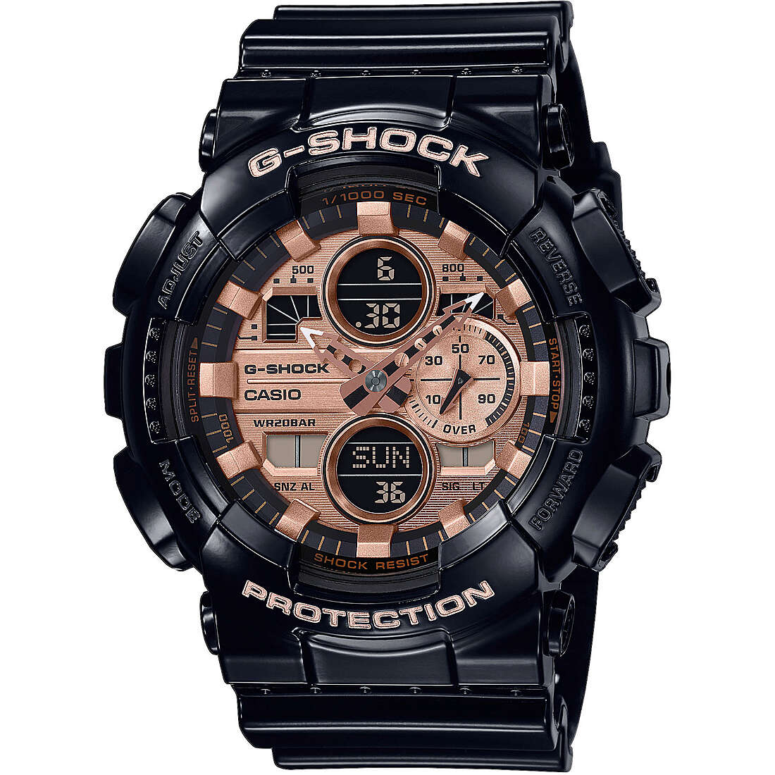 orologio G-Shock Gs Basic Nero multifunzione uomo GA-140GB-1A2ER