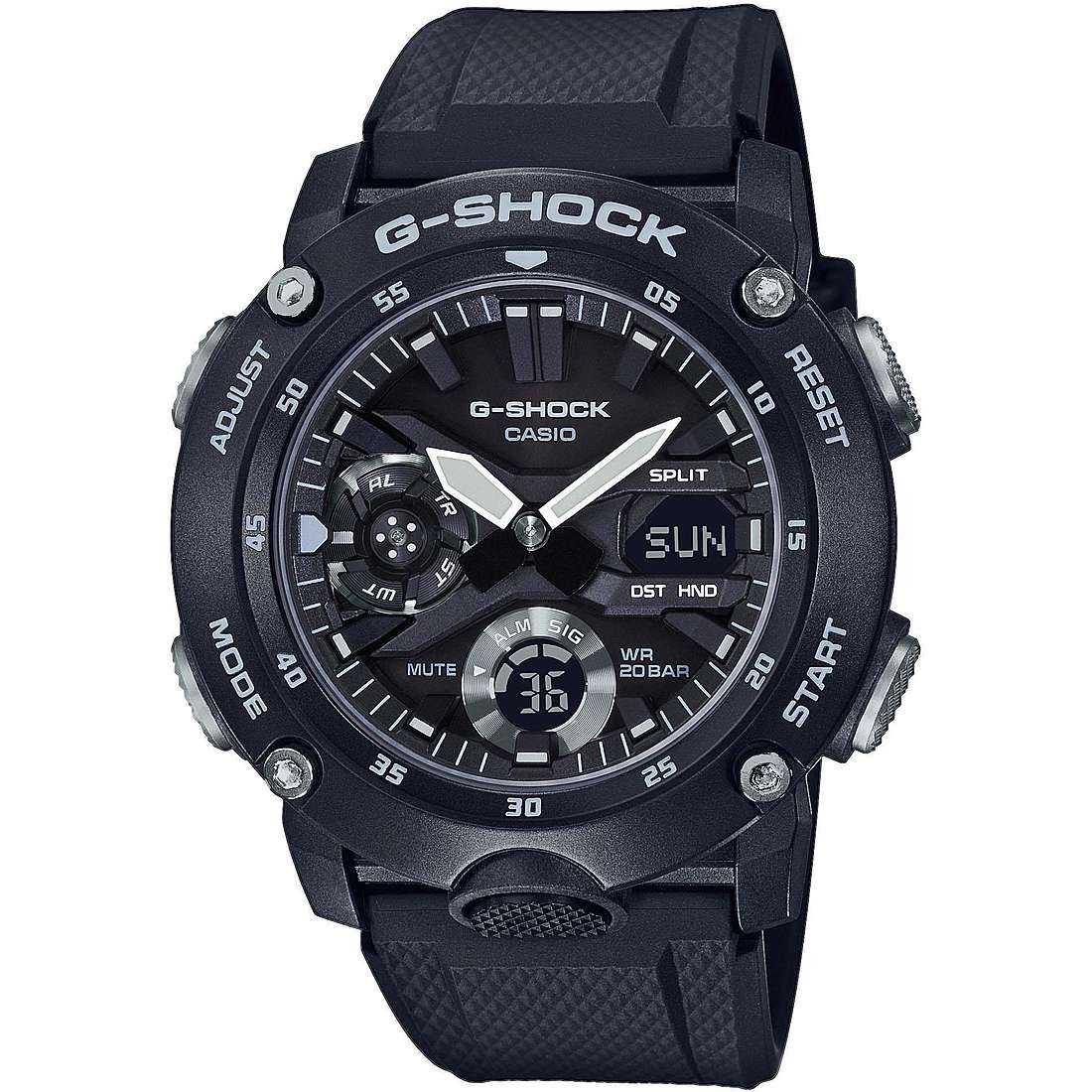 orologio G-Shock Gs Basic Nero multifunzione uomo GA-2000S-1AER