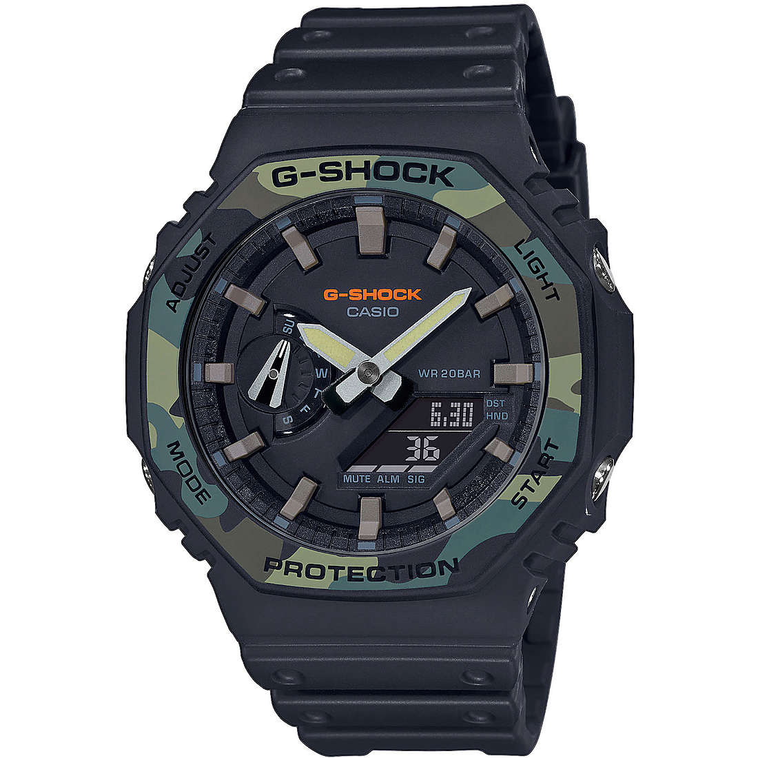 orologio G-Shock Gs Basic Nero multifunzione uomo GA-2100SU-1AER