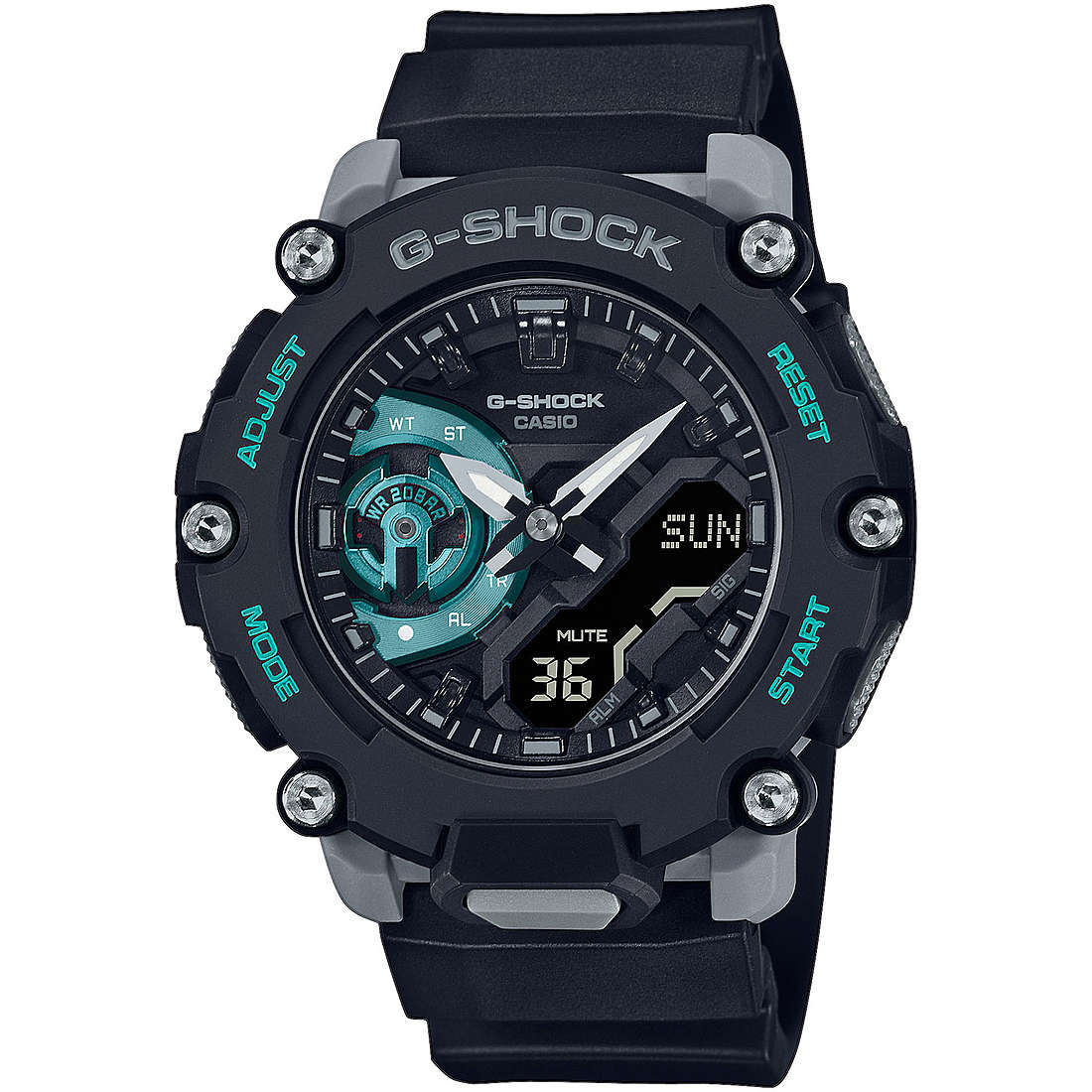 orologio G-Shock Gs Basic Nero multifunzione uomo GA-2200M-1AER