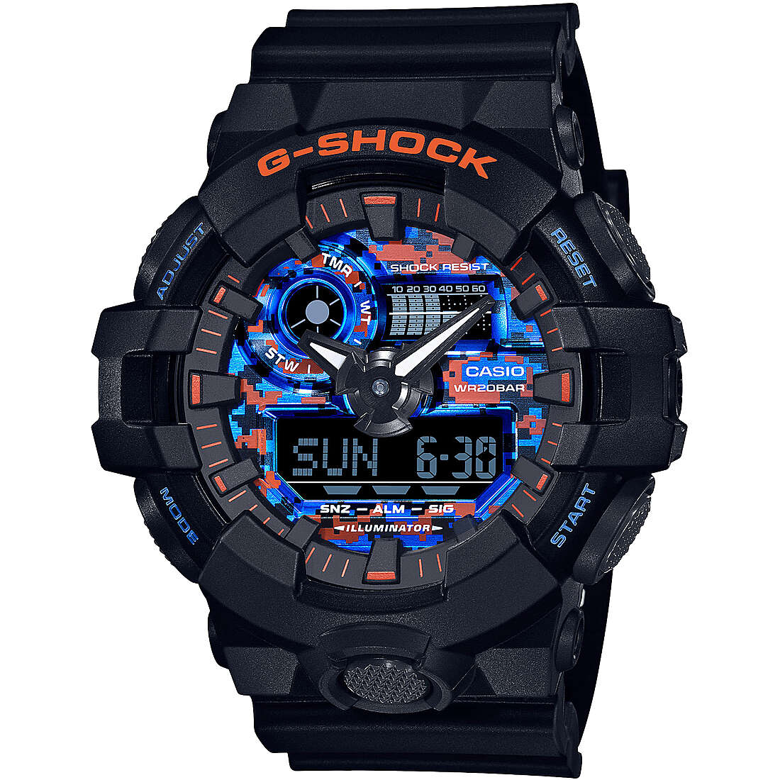 orologio G-Shock Gs Basic Nero multifunzione uomo GA-700CT-1AER