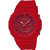 orologio G-Shock Gs Basic Rosso multifunzione uomo GA-2100-4AER