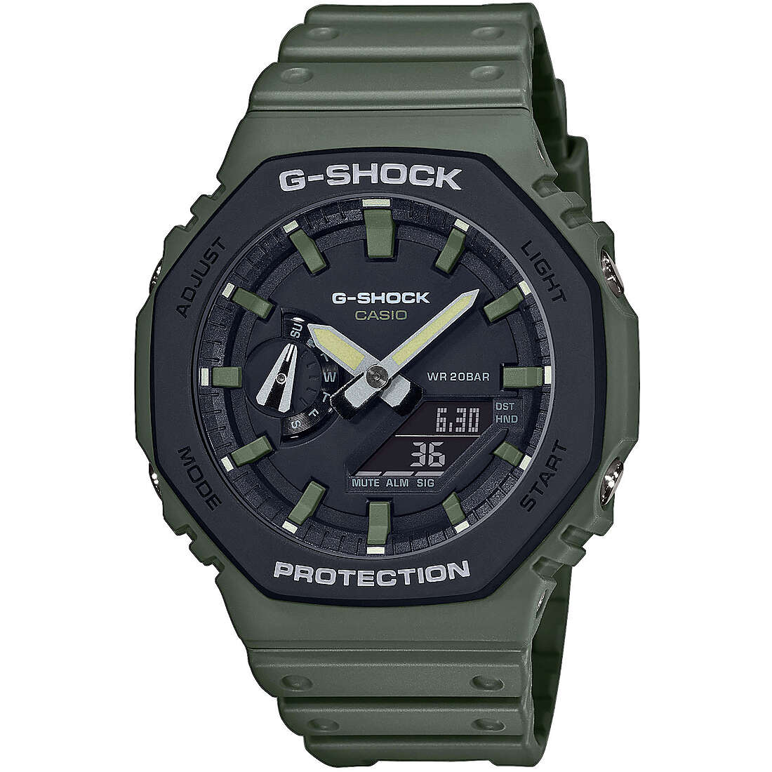 orologio G-Shock Gs Basic Verde multifunzione uomo GA-2110SU-3AER