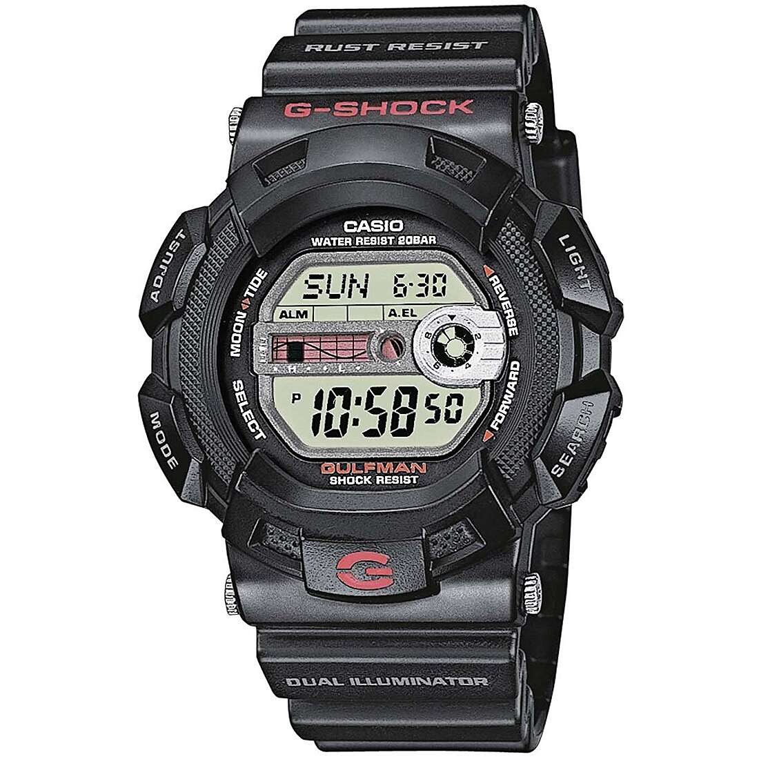 orologio G-Shock Master of G Nero digitale uomo G-9100-1ER