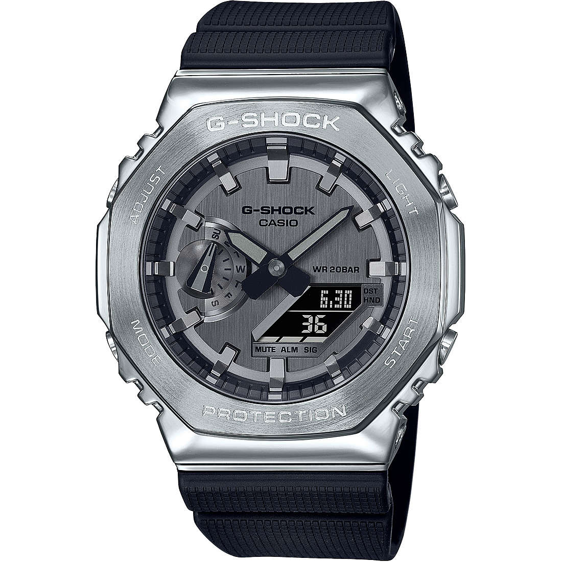 orologio G-Shock Metal Nero multifunzione uomo GM-2100-1AER