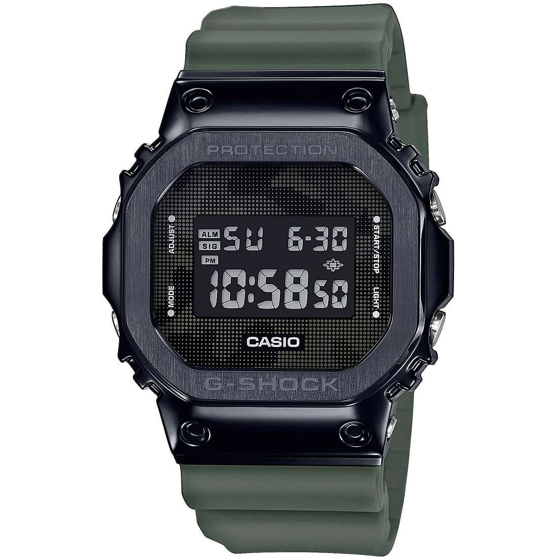 orologio G-Shock Metal Verde Militare digitale uomo GM-5600B-3ER