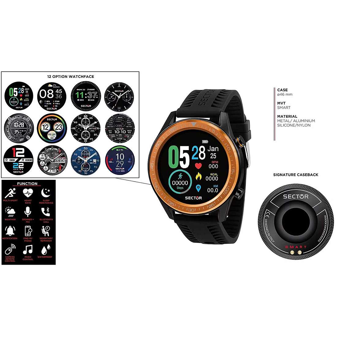 orologio Smartwatch uomo Sector S-02 R3251232001