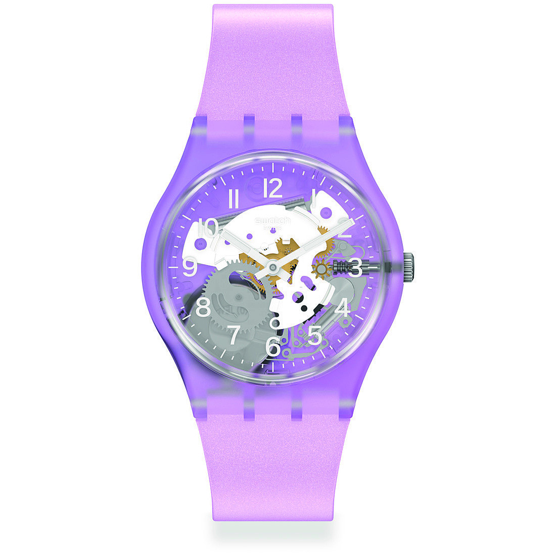 orologio Swatch rosa solo tempo Monthly Drops GV136