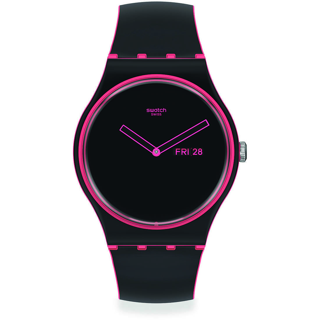 orologio Swatch rosa solo tempo Monthly Drops SO29P700